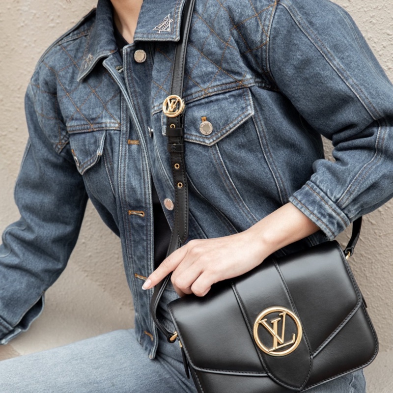 【大全套有購證✨全網最低價❗️】LV Pont9郵差包 黑色 手提包～單肩包｜斜挎包-0