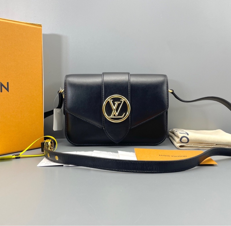 【大全套有購證✨全網最低價❗️】LV Pont9郵差包 黑色 手提包～單肩包｜斜挎包-1