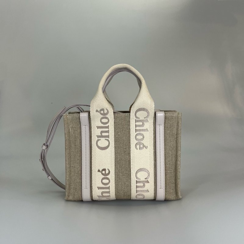 CHLOE 粉紫色WOODY兩用包小號-0