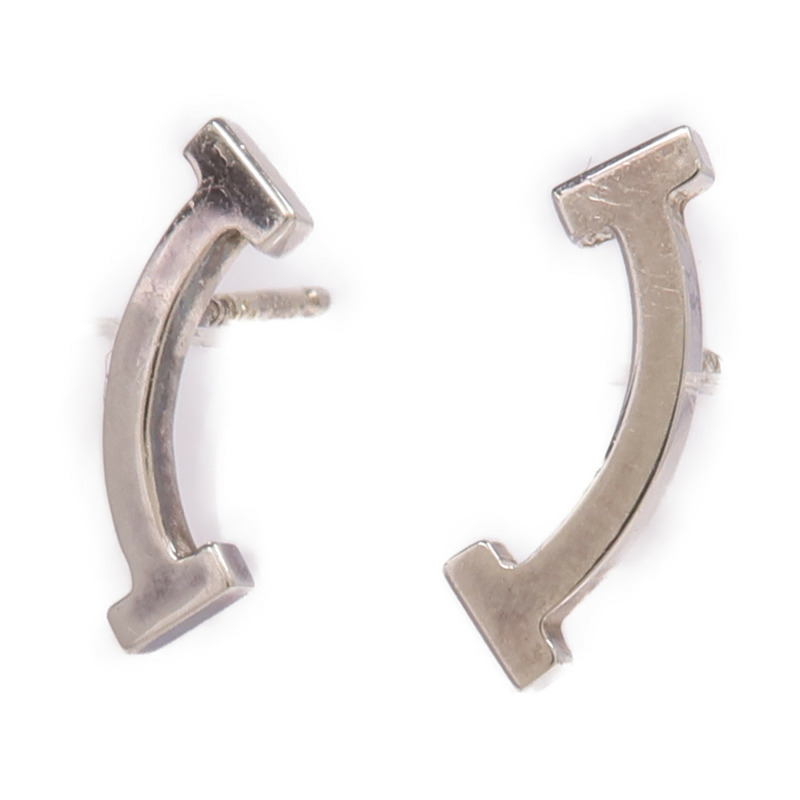 TIFFANY&CO 925純銀T Smile Earrings耳環-1