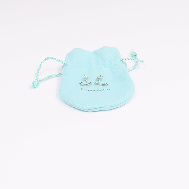 TIFFANY&CO 925純銀T Smile Earrings耳環-9