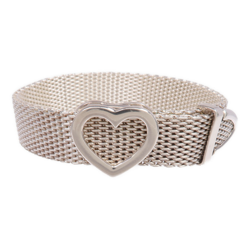 TIFFANY＆CO 925純銀Hearbuckle Mesh Bracelet手鐲-0
