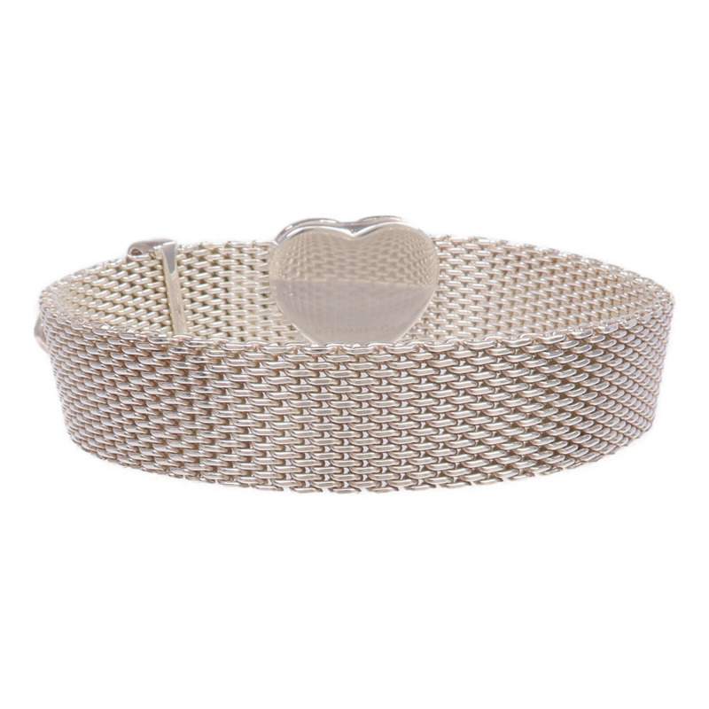 TIFFANY＆CO 925純銀Hearbuckle Mesh Bracelet手鐲-2