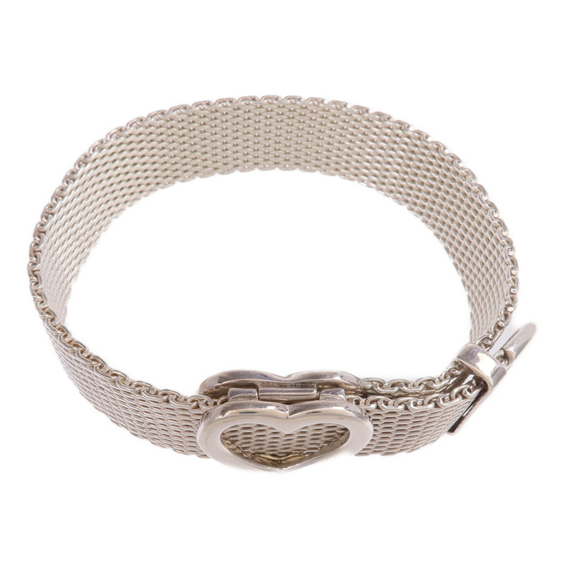 TIFFANY＆CO 925純銀Hearbuckle Mesh Bracelet手鐲-3