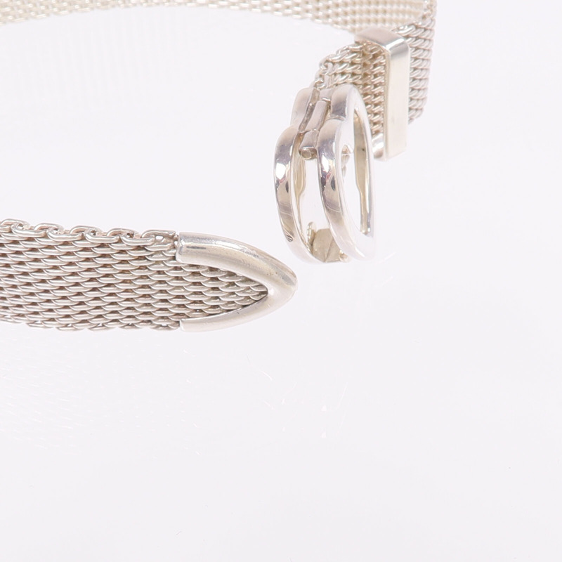 TIFFANY＆CO 925純銀Hearbuckle Mesh Bracelet手鐲-6