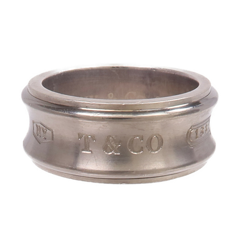 TIFFANY＆CO 925純銀/鈦1837 Ring戒指US#5.5-1