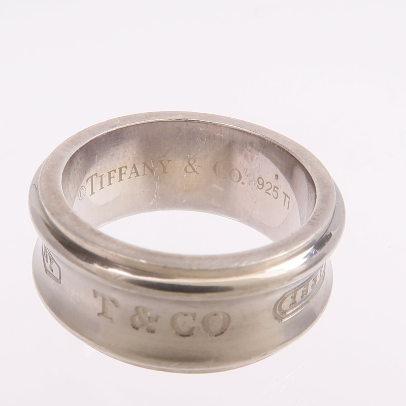 TIFFANY＆CO 925純銀/鈦1837 Ring戒指US#5.5-4