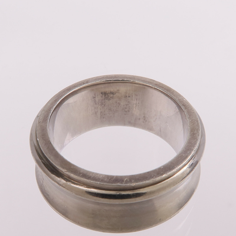 TIFFANY＆CO 925純銀/鈦1837 Ring戒指US#5.5-5