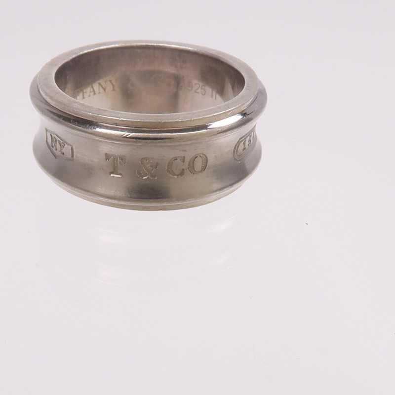 TIFFANY＆CO 925純銀/鈦1837 Ring戒指US#5.5-7