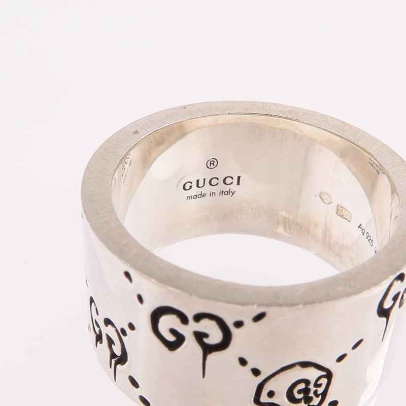 GUCCI 925純銀Ghost Ring戒指US#7.5-4