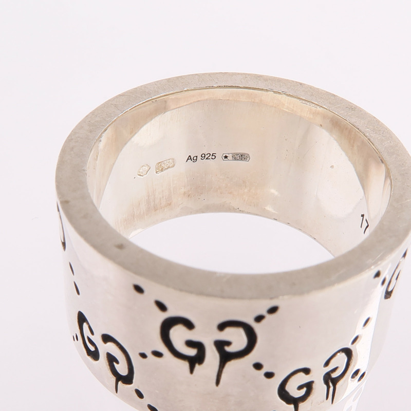 GUCCI 925純銀Ghost Ring戒指US#7.5-5