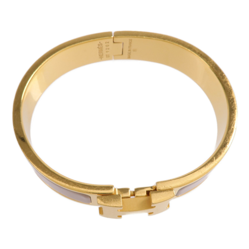 HERMES 金屬/琺瑯Clic H手鐲-3