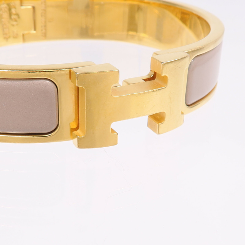 HERMES 金屬/琺瑯Clic H手鐲-4