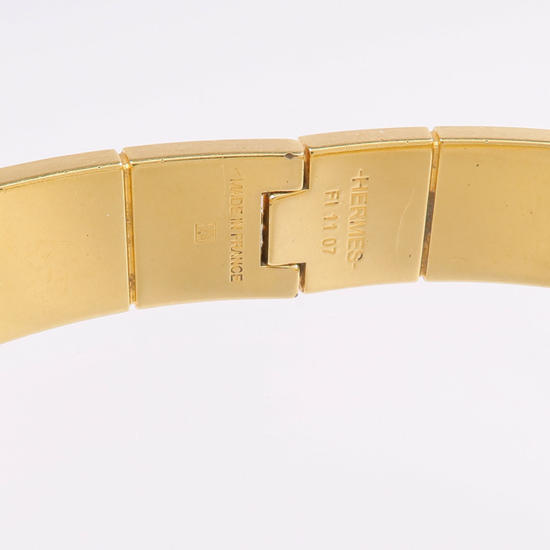 HERMES 金屬/琺瑯Charniere Bracelet手鐲-7