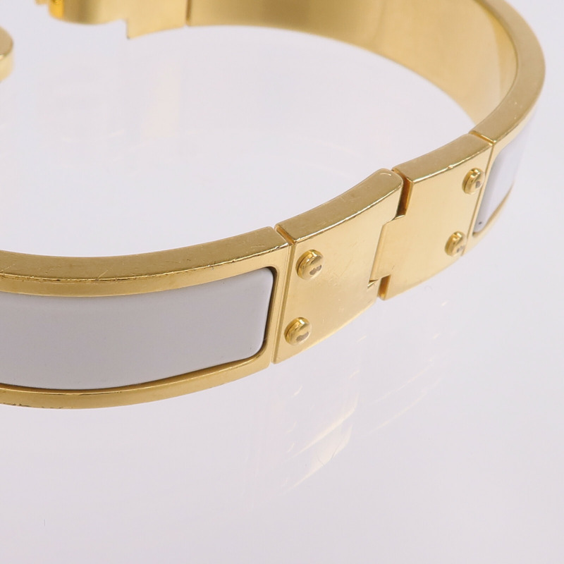 HERMES 金屬/琺瑯Charniere Bracelet手鐲-10