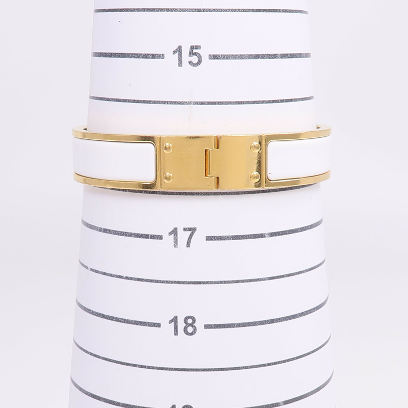 HERMES 金屬/琺瑯Charniere Bracelet手鐲-11