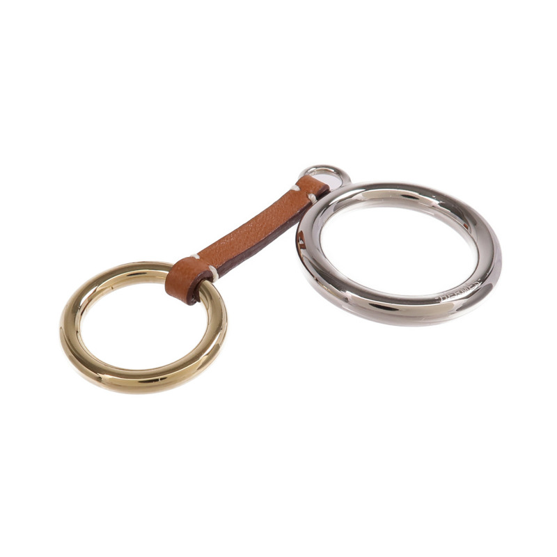 HERMES 金屬/皮革Scarf Ring絲巾扣-1