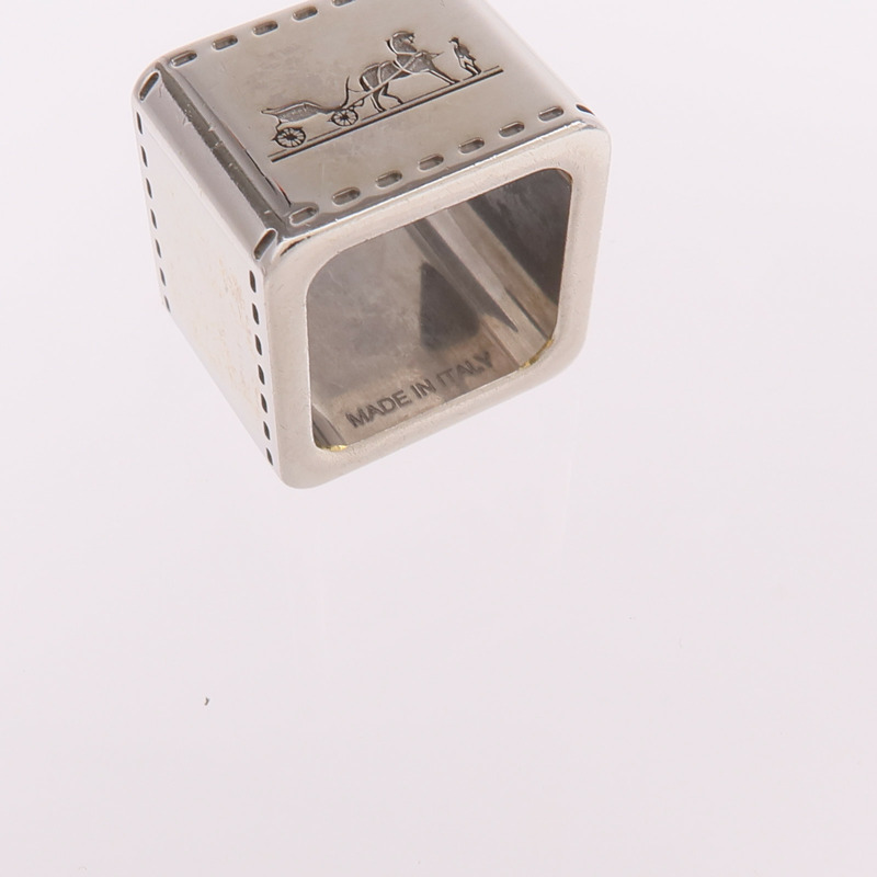 HERMES 925純銀Scarf Ring絲巾扣-5