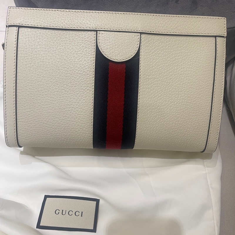 Gucci Ophidia 奶油白肩背包-9