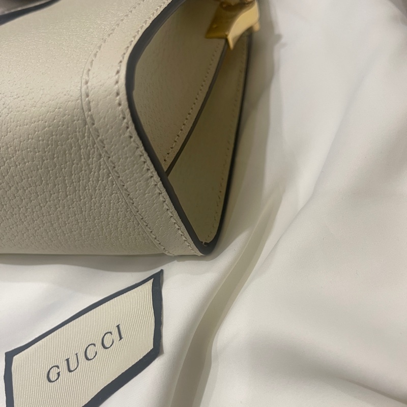 Gucci Ophidia 奶油白肩背包-10
