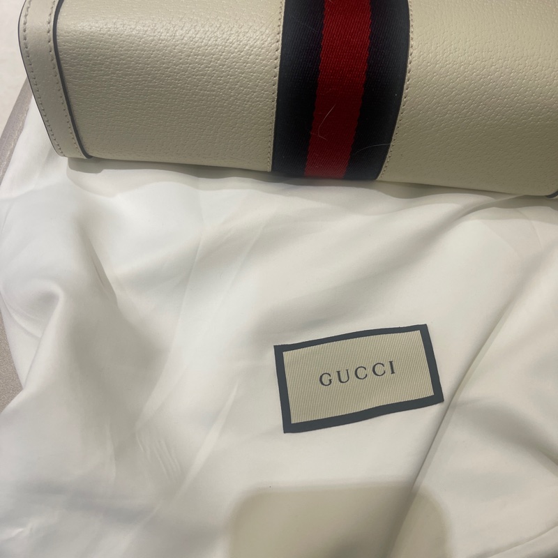 Gucci Ophidia 奶油白肩背包-12