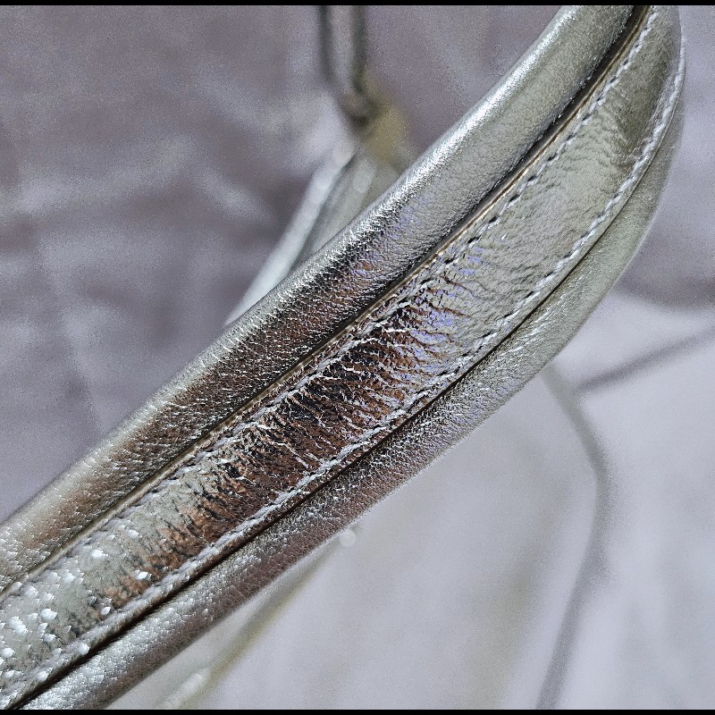 gucci銀色金屬肩揹包 腋下包-9