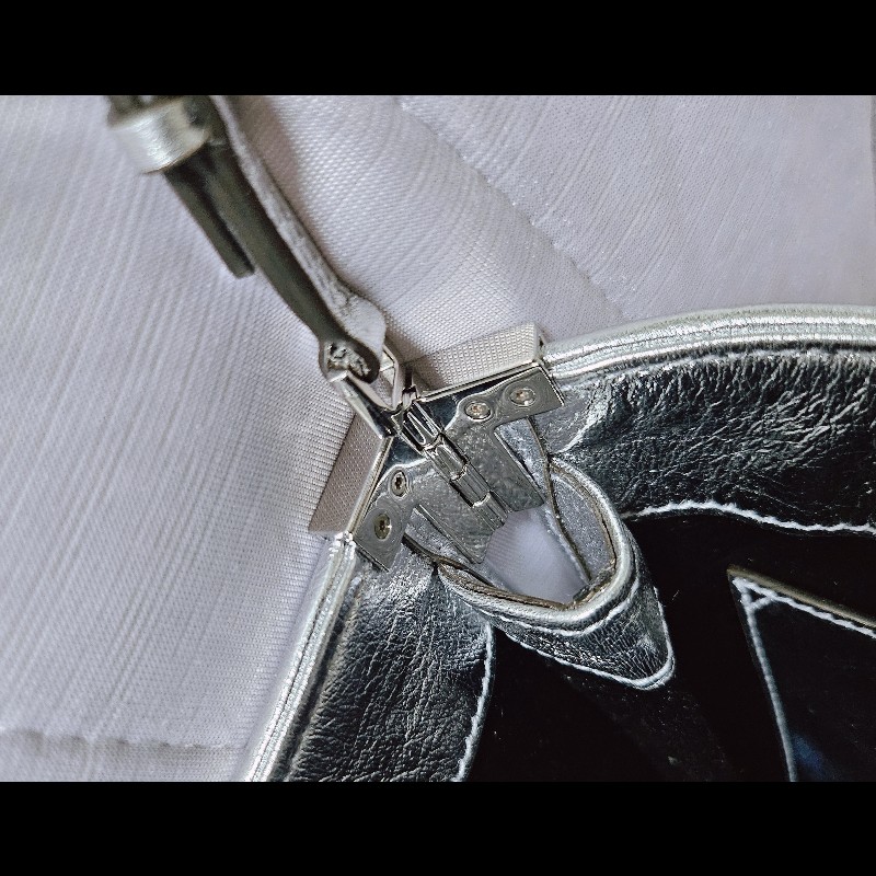 gucci銀色金屬肩揹包 腋下包-14