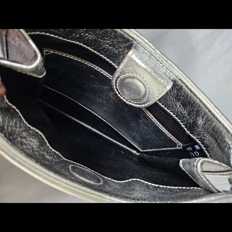 gucci銀色金屬肩揹包 腋下包-15