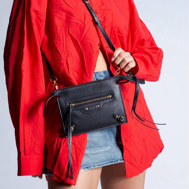 BALENCIAGA 巴黎世家 NEO CLASSIC 鉚釘 釦飾 拉鍊 斜背包 肩背包 側背包 手拿包-2