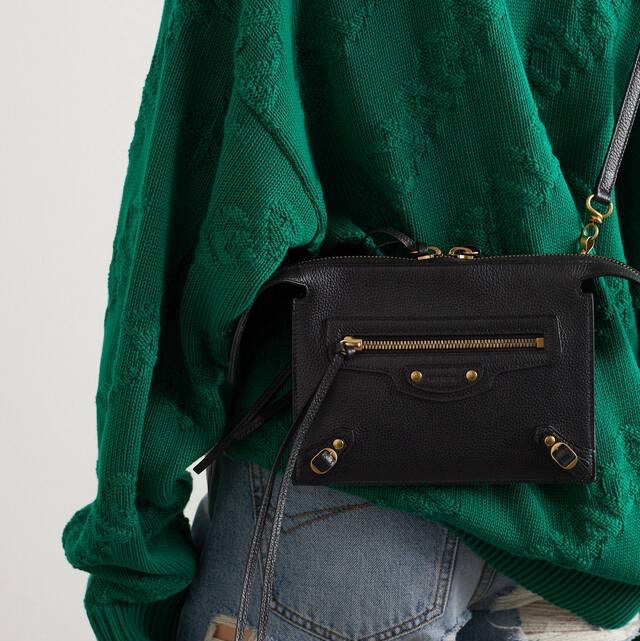 BALENCIAGA 巴黎世家 NEO CLASSIC 鉚釘 釦飾 拉鍊 斜背包 肩背包 側背包 手拿包-3