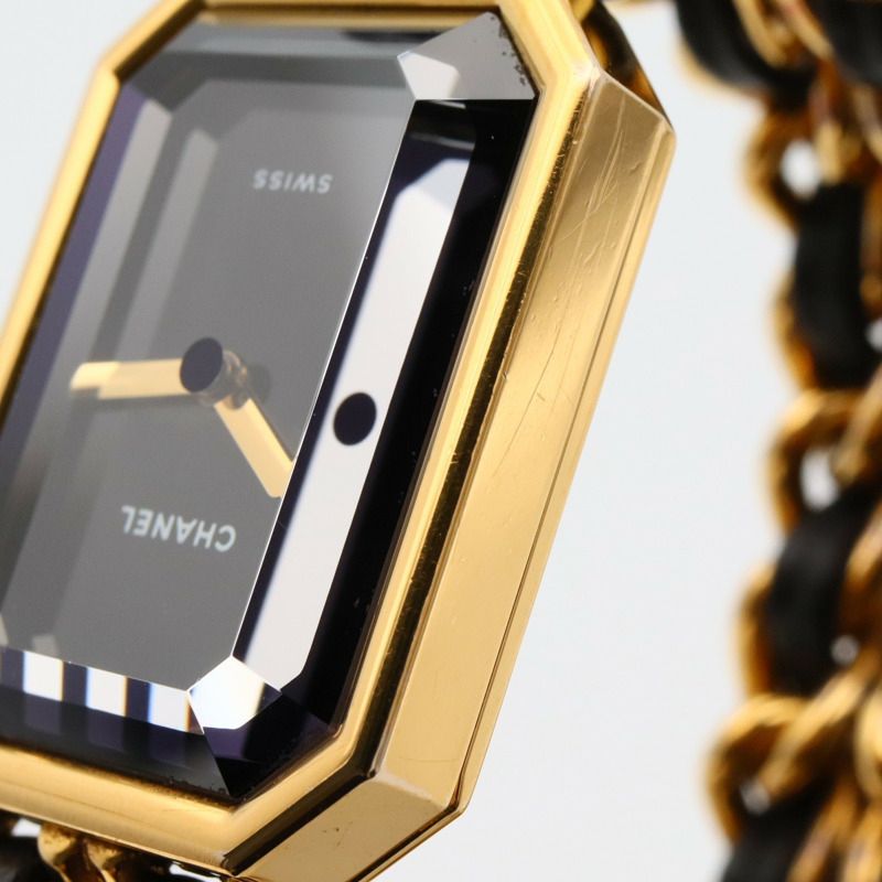 黑色錶盤 皮革鍊帶 Premiere M 腕錶【CHANEL 香奈兒】 H0001-3