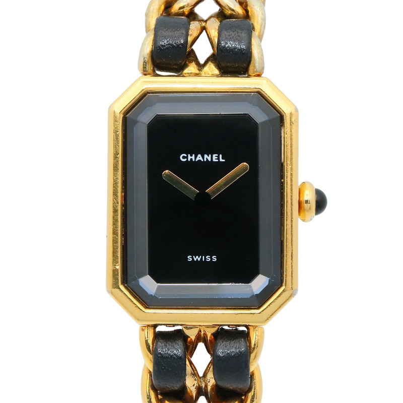 黑色錶盤 皮革鍊帶 Premiere L 腕錶【CHANEL 香奈兒】 H0001-0