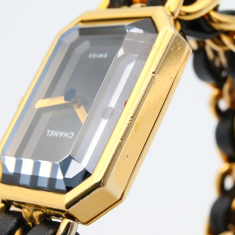 黑色錶盤 皮革鍊帶 Premiere L 腕錶【CHANEL 香奈兒】 H0001-5