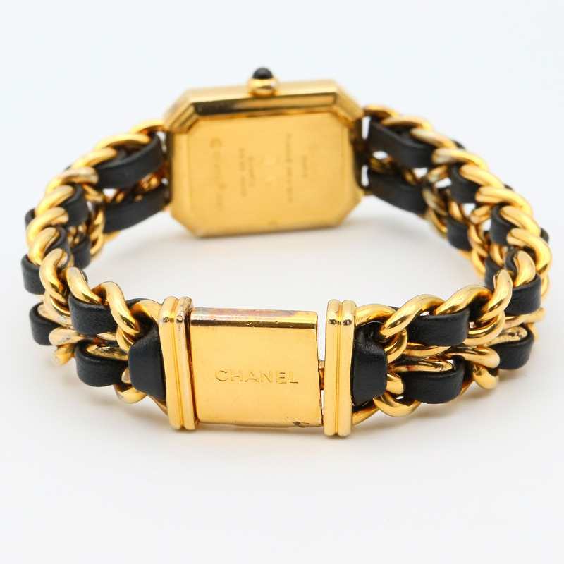 黑色錶盤 皮革鍊帶 Premiere L 腕錶【CHANEL 香奈兒】 H0001-7