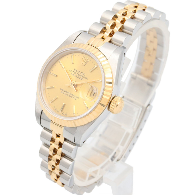 香檳色錶盤 不鏽鋼 18K黃金 Lady Datejust 26 腕錶【ROLEX 勞力士】 69173-1