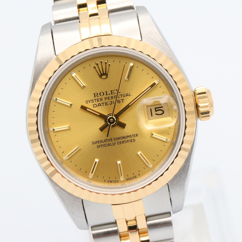 香檳色錶盤 不鏽鋼 18K黃金 Lady Datejust 26 腕錶【ROLEX 勞力士】 69173-2