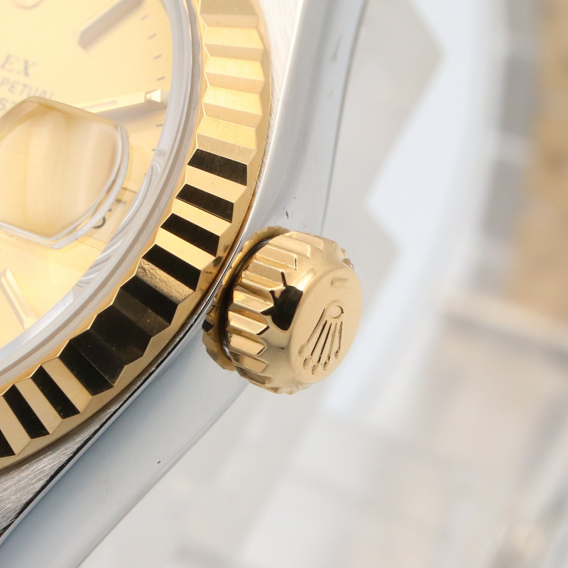 香檳色錶盤 不鏽鋼 18K黃金 Lady Datejust 26 腕錶【ROLEX 勞力士】 69173-5