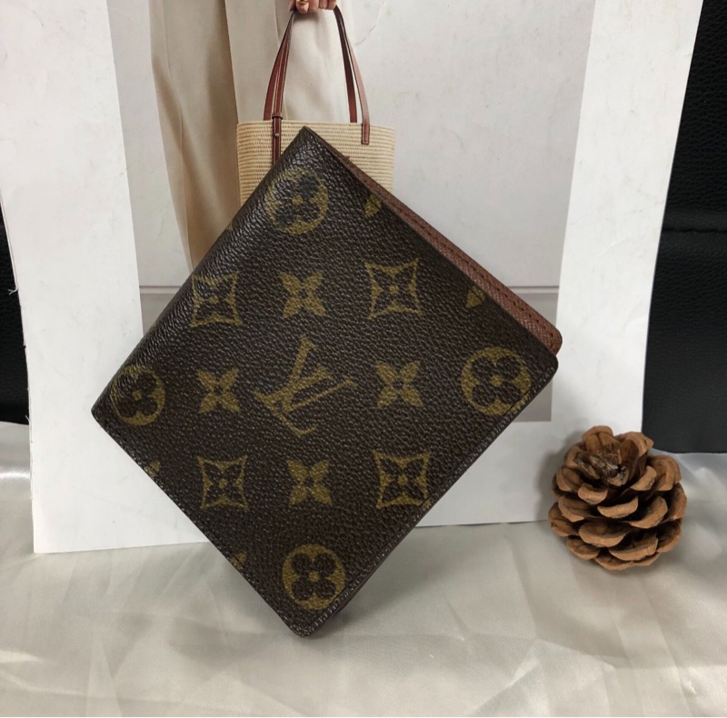 【性價比超高❗️經典老花✨】LV老花短款折疊錢包-0