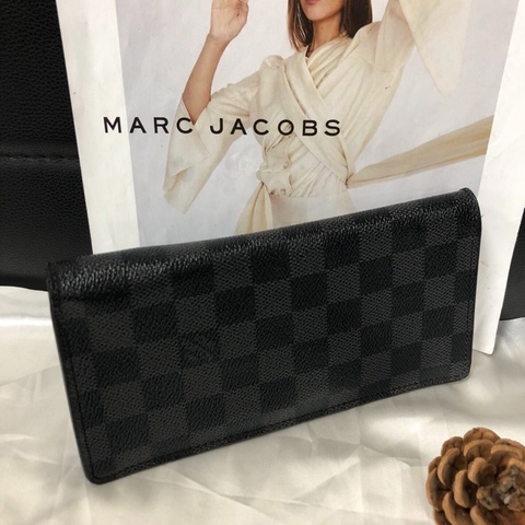 【經典型格👍🏻性價比極高✨全網最低價】LV Damier黑棋盤格長款對折錢包