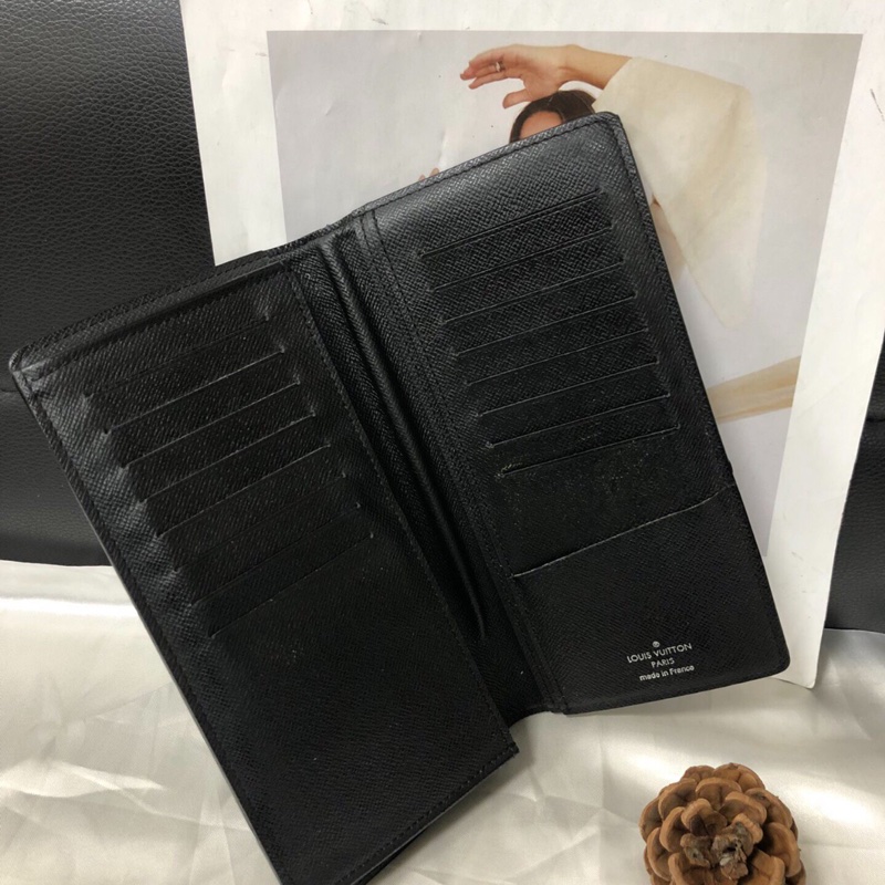 【經典型格👍🏻性價比極高✨全網最低價】LV Damier黑棋盤格長款對折錢包-6