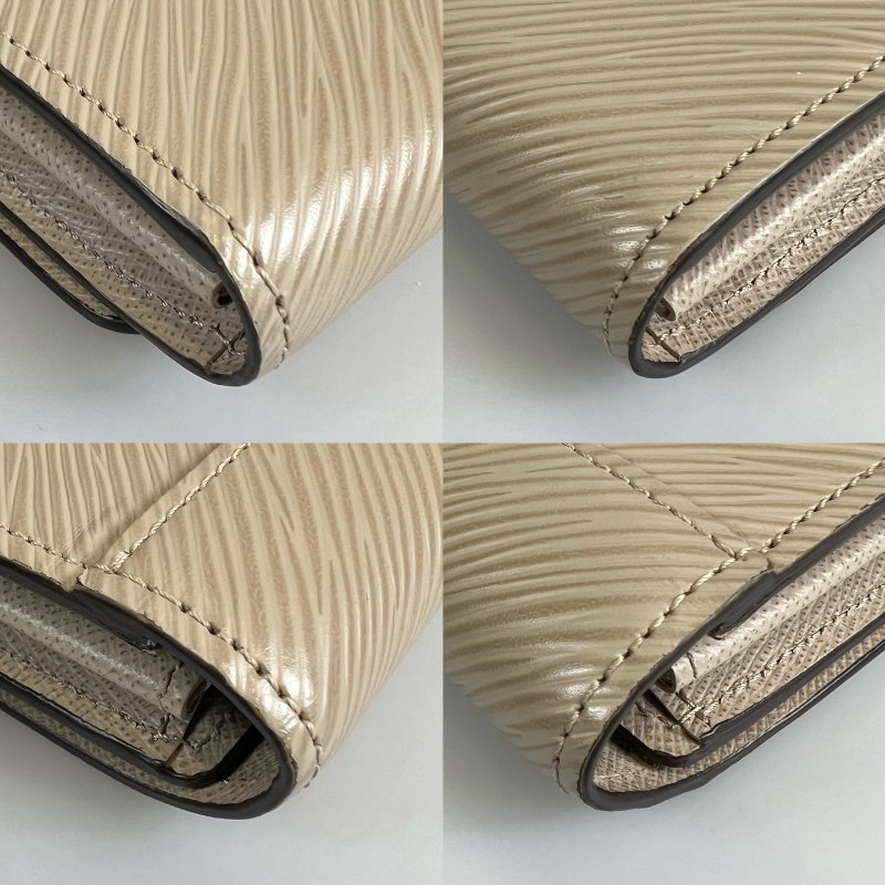 LV M67510/晶片款 水波紋Twist長夾米色-11