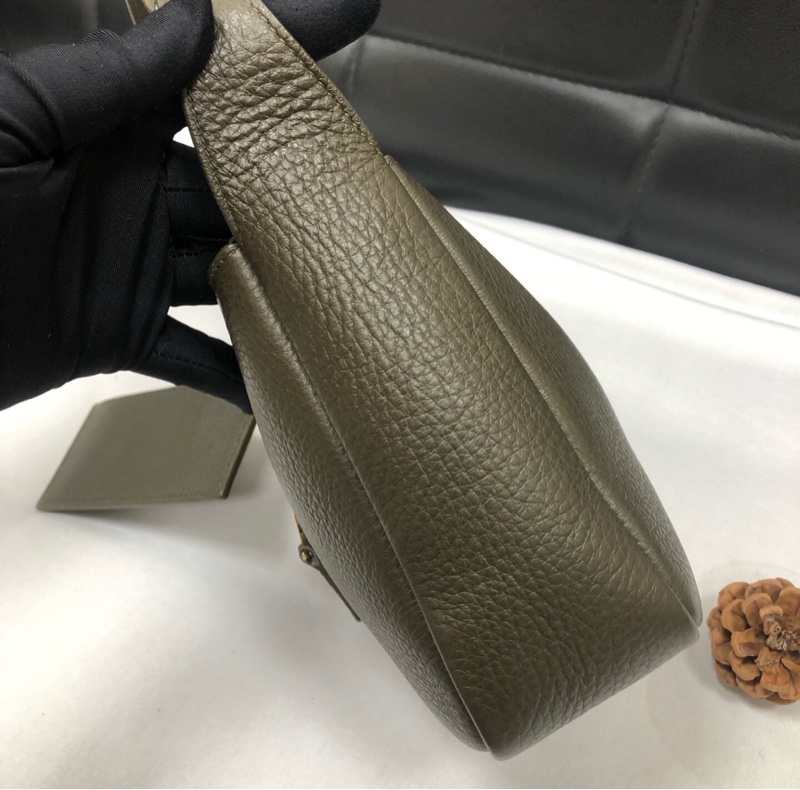 【罕見稀有色✨全網最低價❗️接近全新】Saint laurent YSL Hobo Mini 手提单肩包 鹿皮革 綠色-2