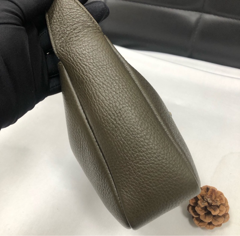【罕見稀有色✨全網最低價❗️接近全新】Saint laurent YSL Hobo Mini 手提单肩包 鹿皮革 綠色-3
