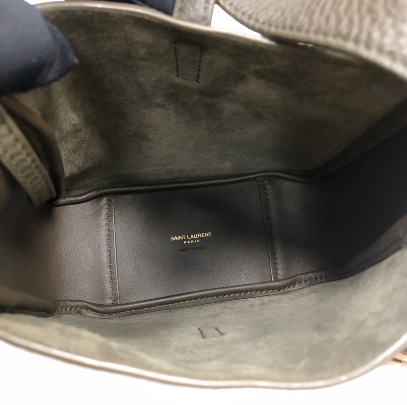 【罕見稀有色✨全網最低價❗️接近全新】Saint laurent YSL Hobo Mini 手提单肩包 鹿皮革 綠色-5