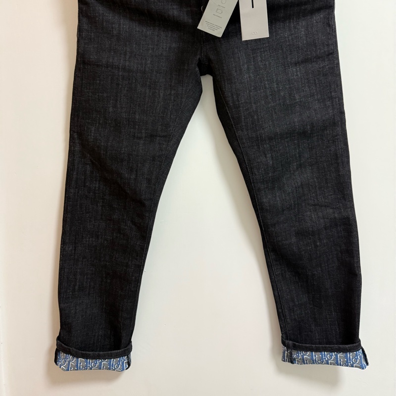 Dior black slim denim jeans with oblique jacquard 30 牛仔褲-0