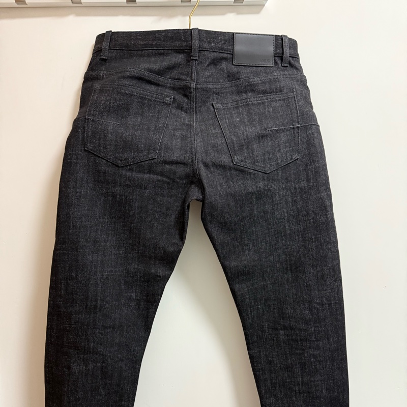 Dior black slim denim jeans with oblique jacquard 30 牛仔褲-1