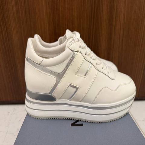 Hogan Midi H483 厚底鞋 運動鞋 38號 白/銀色 *全新*