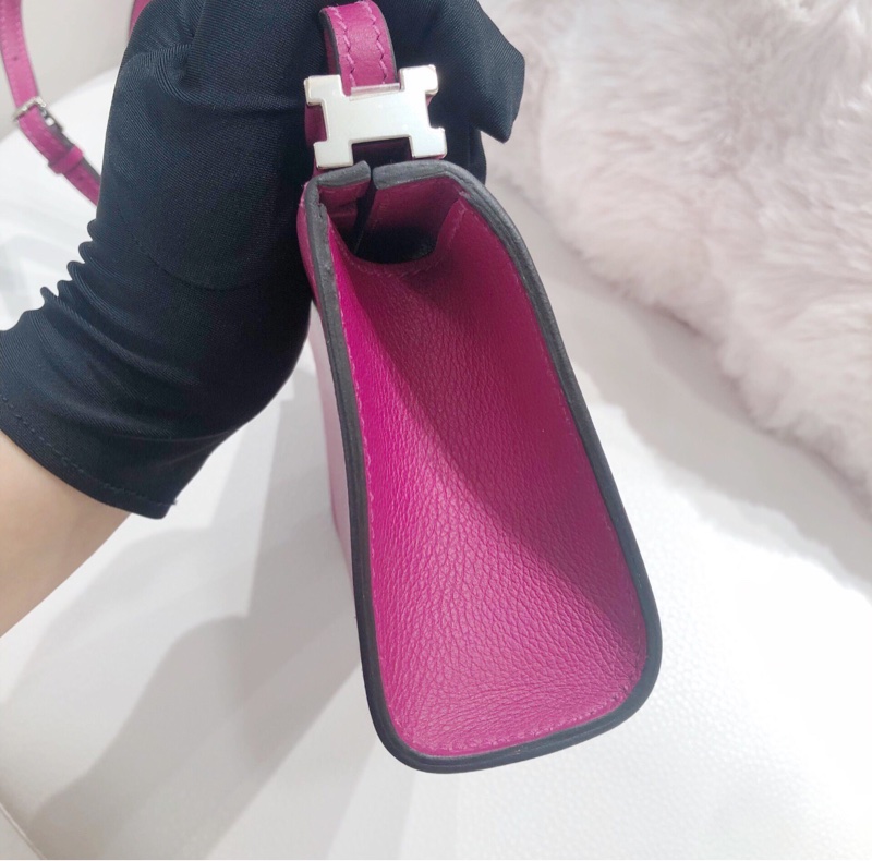 【罕見稀有色✨99新❗️全網最低價】Hermès Clic-H 21cm 银扣 Evercolor小牛皮-3