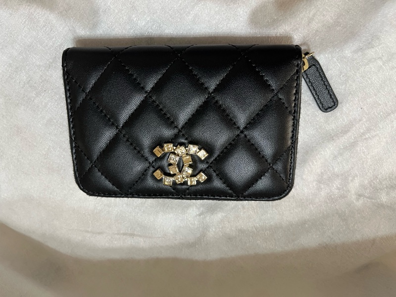 香奈兒Channel 黑金 短錢包-4