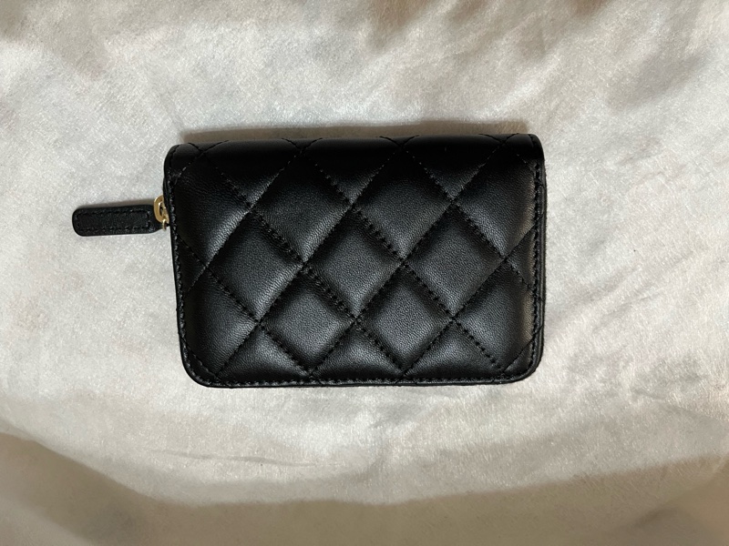 香奈兒Channel 黑金 短錢包-8